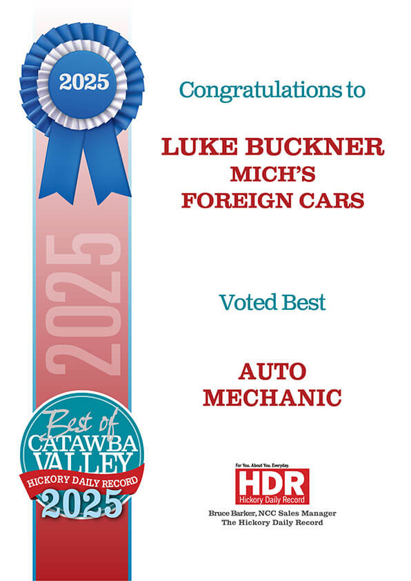 Michs Foreign Cars Award